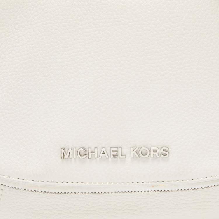 Pre Owned Michael Kors Off White Leather Medium Bedford Top Handle Bag