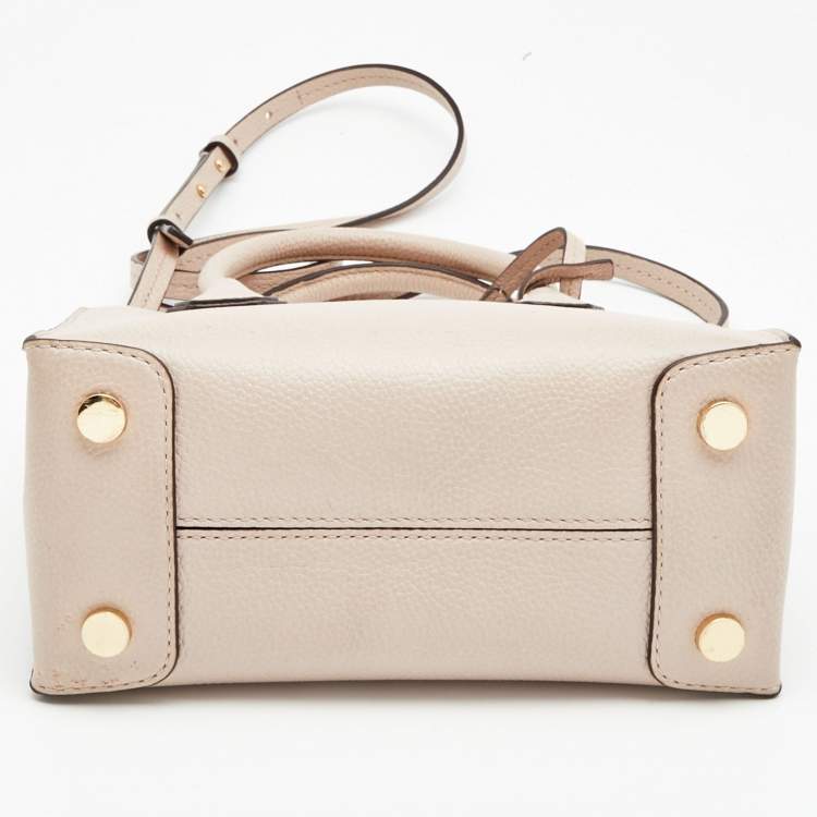 Pre Owned Michael Kors Light Pink Leather Small Mercer Tote