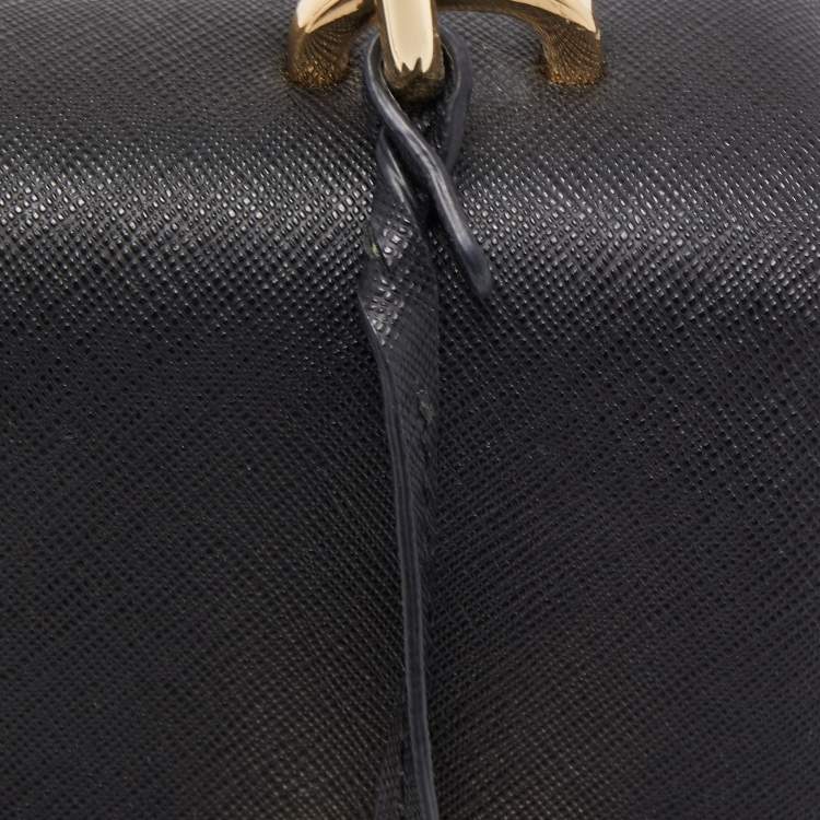 Pre Owned Michael Kors Black Leather Small Ava Top Handle Bag