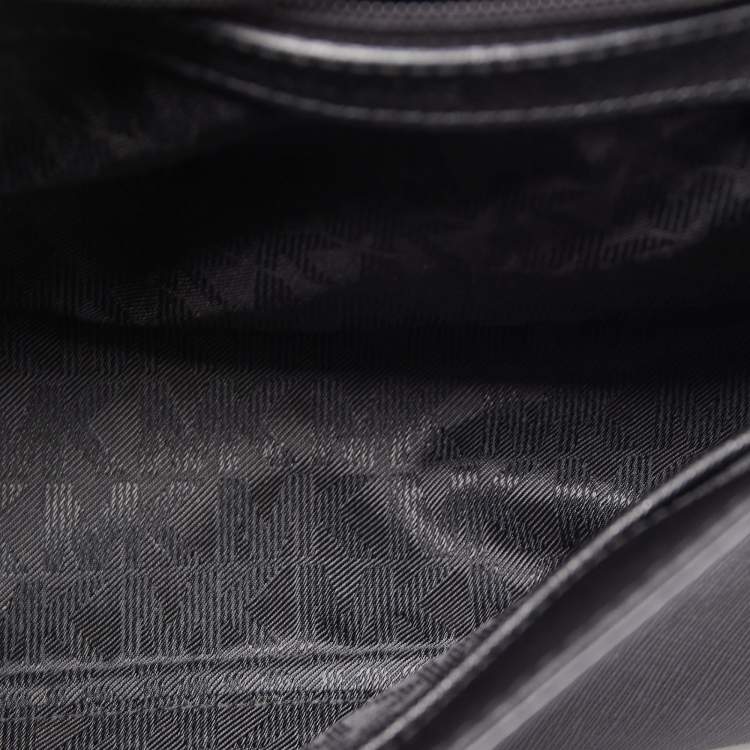 Pre Owned Michael Kors Black Leather Small Ava Top Handle Bag