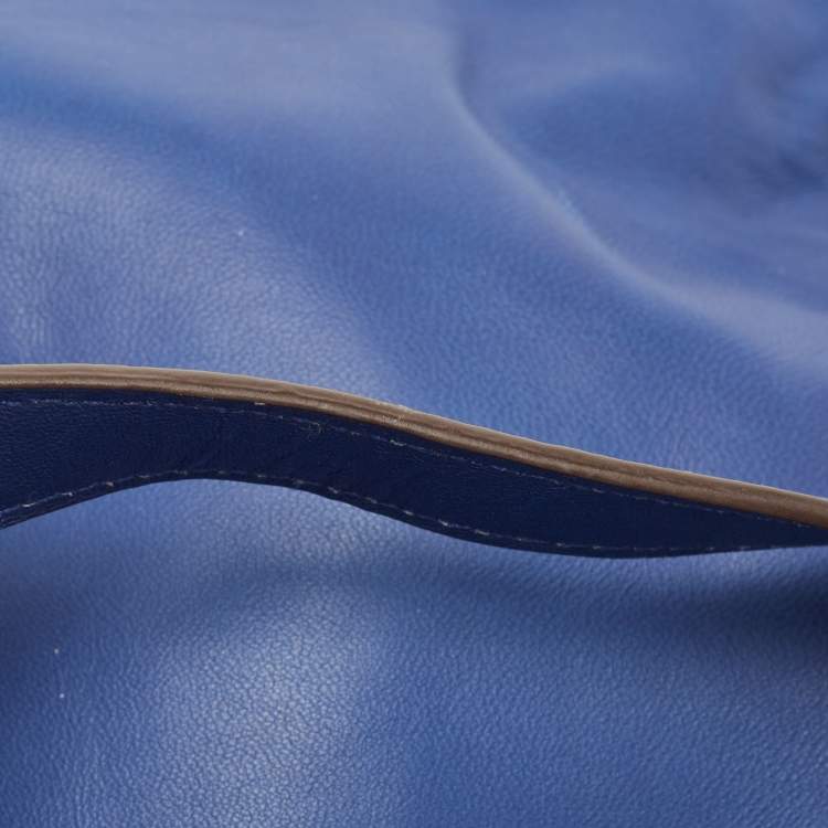 مملوكة مسبقًا MICHAEL Michael Kors Blue Leather Lilly Tote