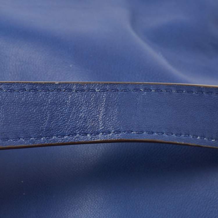 مملوكة مسبقًا MICHAEL Michael Kors Blue Leather Lilly Tote