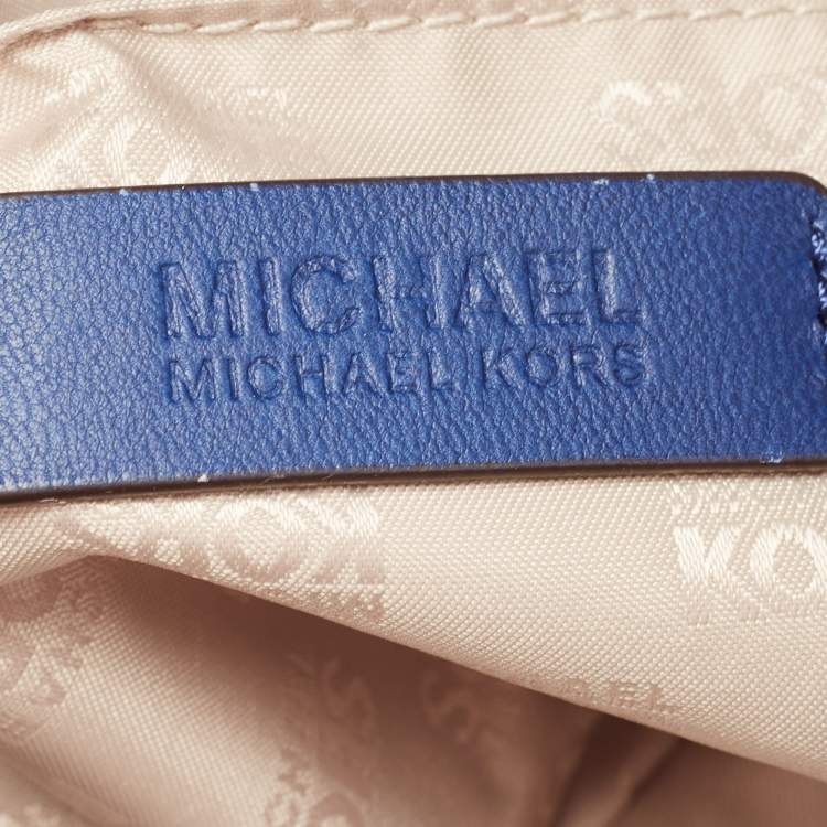 مملوكة مسبقًا MICHAEL Michael Kors Blue Leather Lilly Tote
