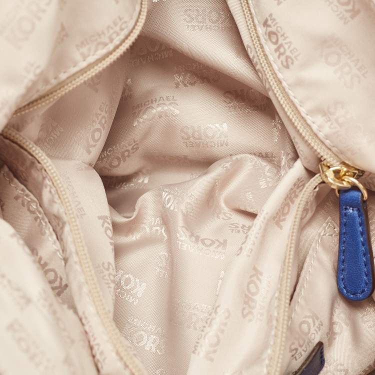 مملوكة مسبقًا MICHAEL Michael Kors Blue Leather Lilly Tote
