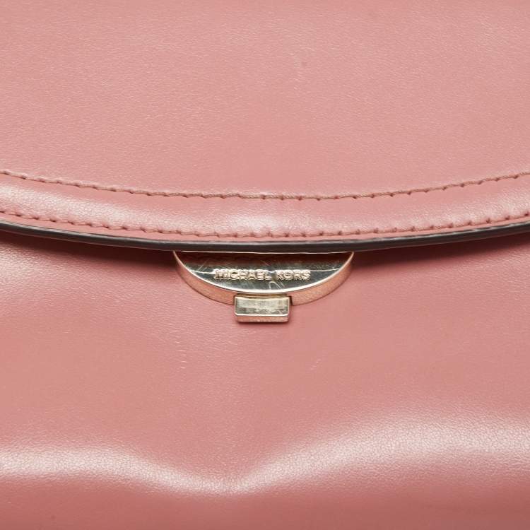 Pre Owned Michael Kors Old Rose Leather Ava Top Handle Bag