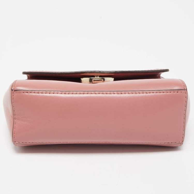 Pre Owned Michael Kors Old Rose Leather Ava Top Handle Bag