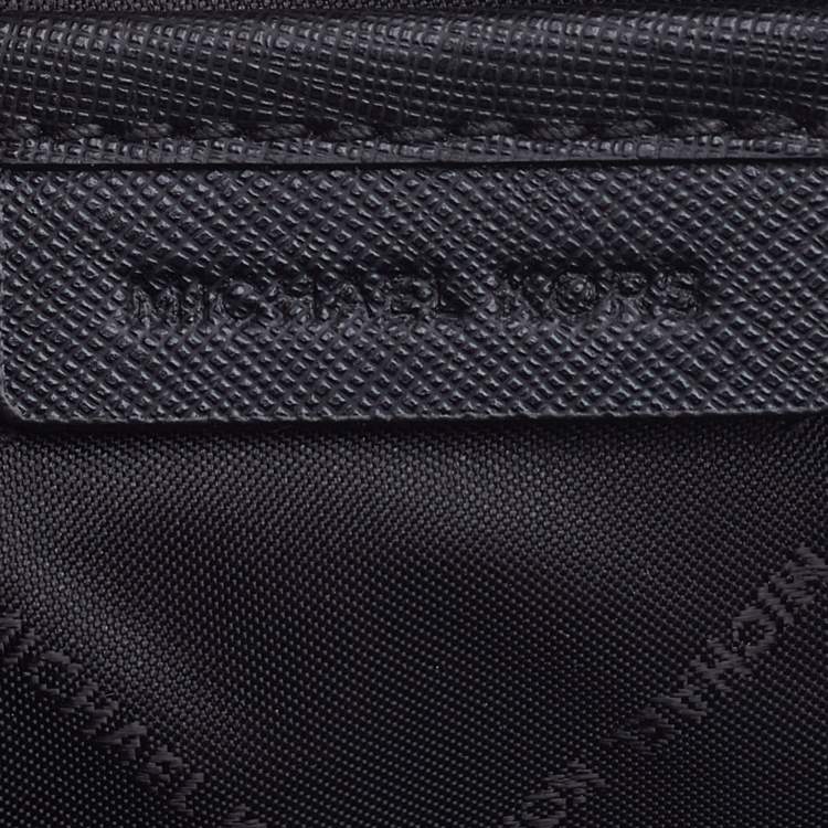 Pre Owned Michael Kors Black Saffiano Leather Jet Set Camera Crossbody Bag 