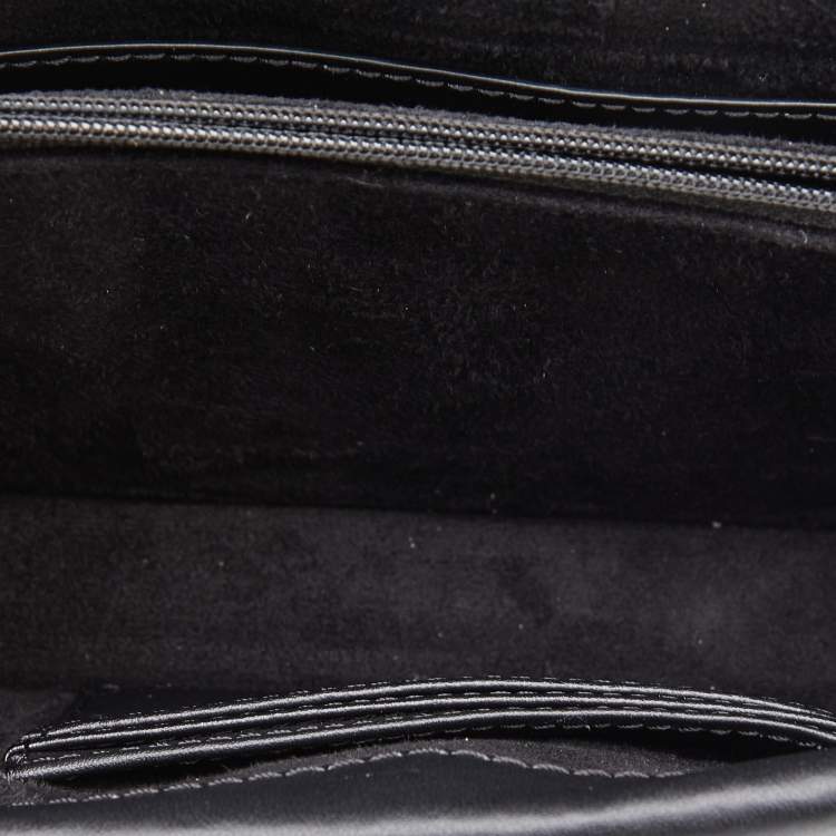 Pre Owned Michael Kors Black Leather Medium Greenwich Shoulder Bag