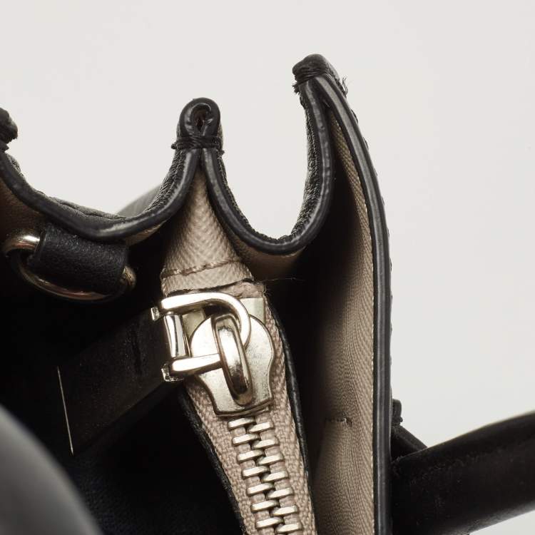Pre Owned Michael Kors Black Leather Small Crystals Embellished Mercer Tote