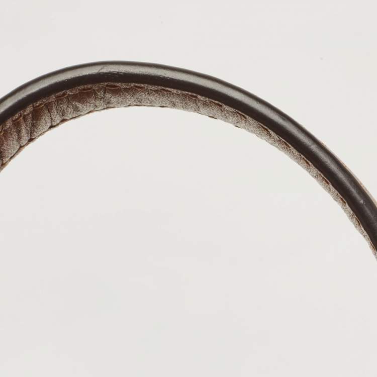 Pre Owned Michael Kors Beige/Brown Signature Coated Canvas and Leather Medium Sloan Studded Bag