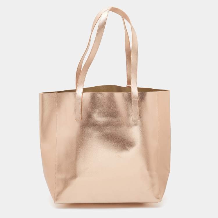 مملوكة مسبقًا Michael Kors Rose Gold Leather Tassel Shopper Tote
