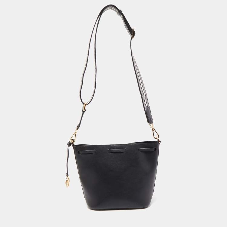 Pre Owned Michael Kors Black Leather Eden Bucket Bag 