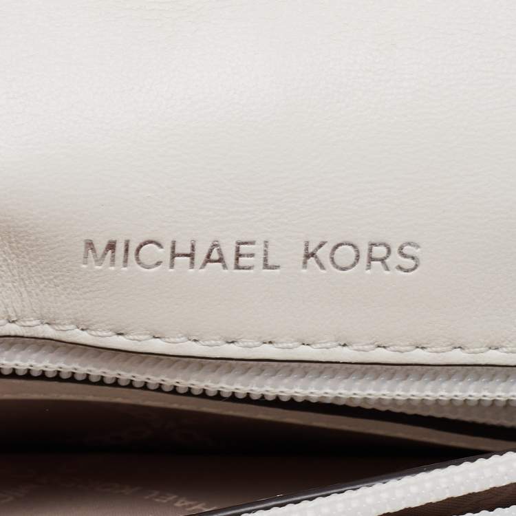 Pre Owned Michael Kors White Quilted Leather Large Soho Chain Shoulder Bag