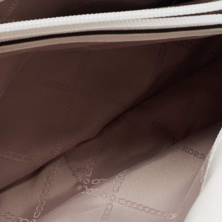 Pre Owned Michael Kors White Quilted Leather Large Soho Chain Shoulder Bag