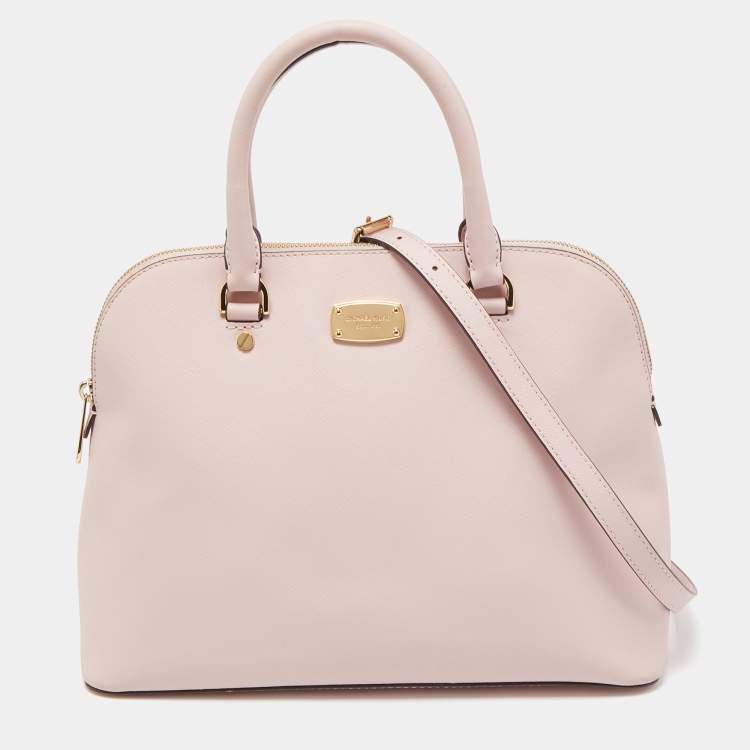 MICHAEL Micheal Kors Slight Pink Saffiano Leather Cindy Dome