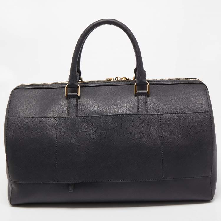 Pre Owned Michael Kors Black Saffiano Leather Large Weekender Bag