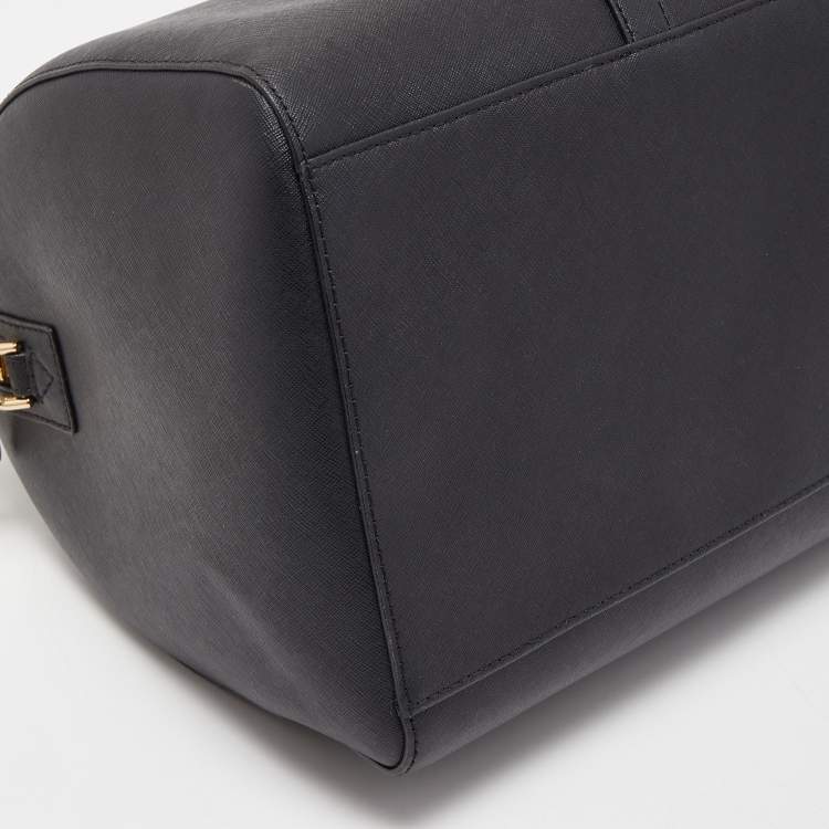 Pre Owned Michael Kors Black Saffiano Leather Large Weekender Bag