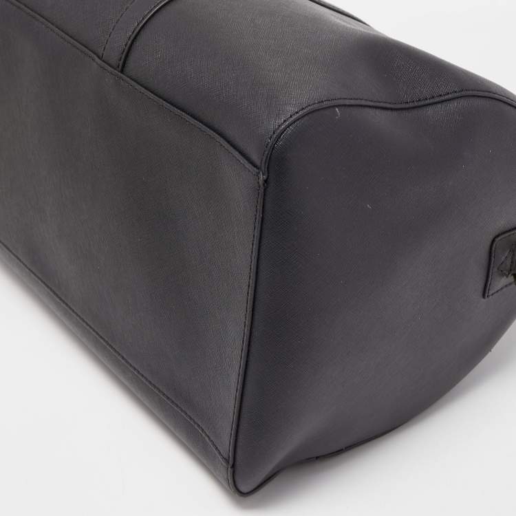 Pre Owned Michael Kors Black Saffiano Leather Large Weekender Bag