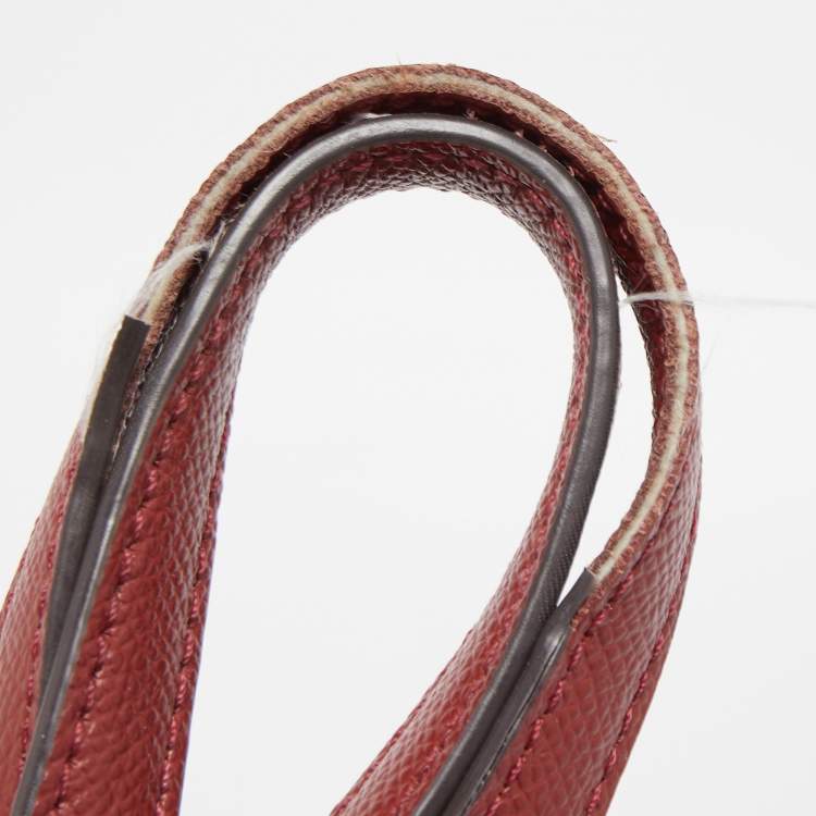 Pre Owned Michael Kors Red Leather Voyager Tote