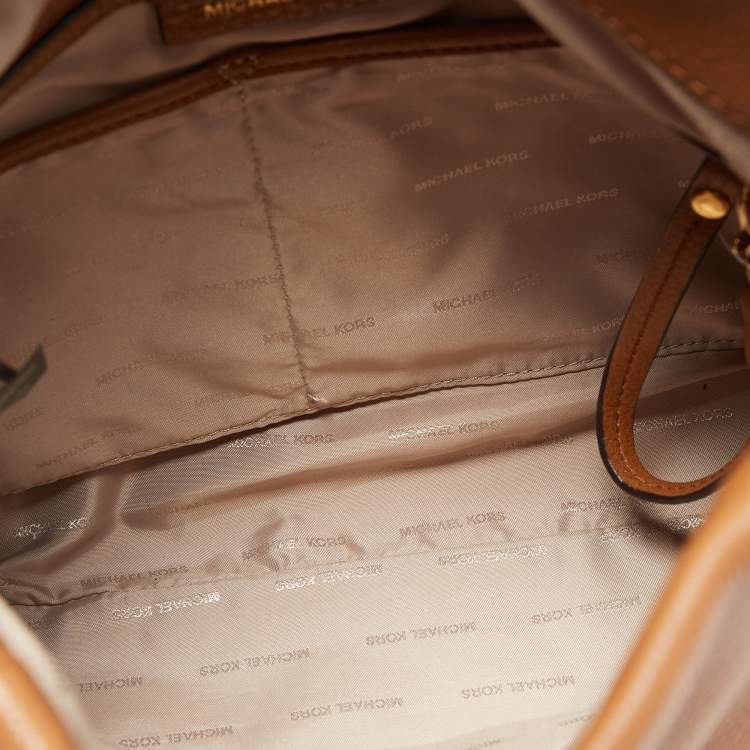 Pre Owned Michael Kors Brown Leather Sienna Shoulder Bag