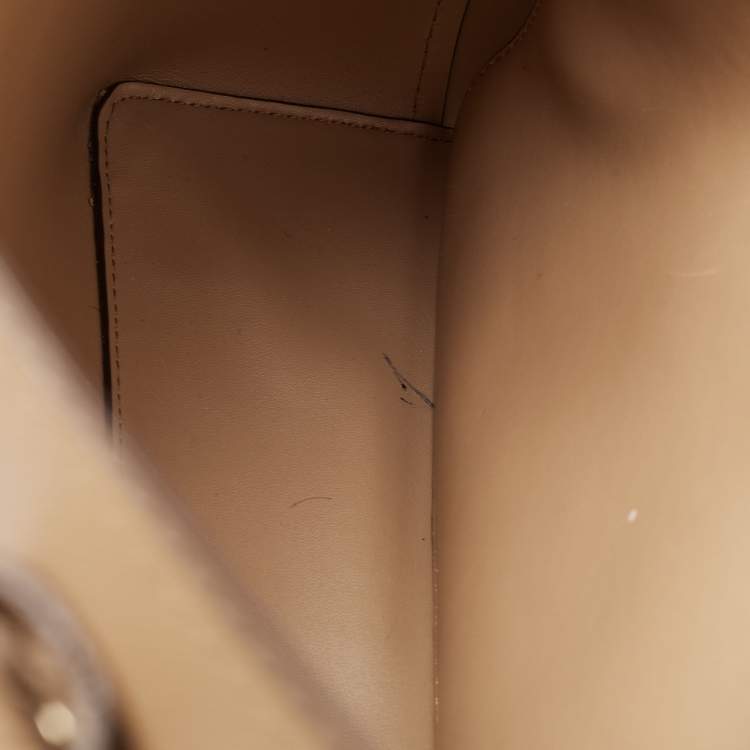 Pre Owned Michael Kors Beige Saffiano Leather Medium Mel Tote