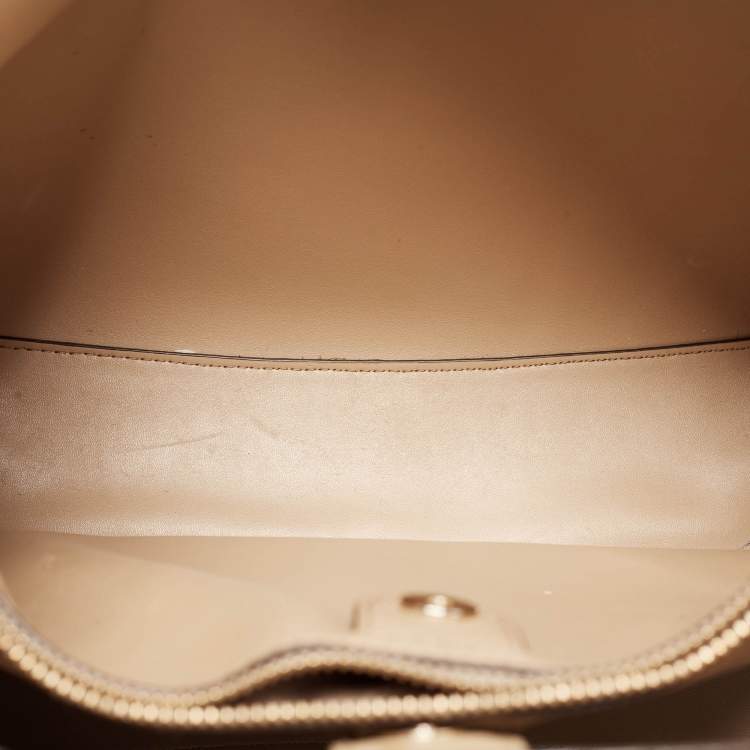 Pre Owned Michael Kors Beige Saffiano Leather Medium Mel Tote