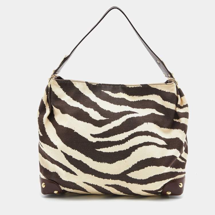 Michael kors zebra hot sale print bag