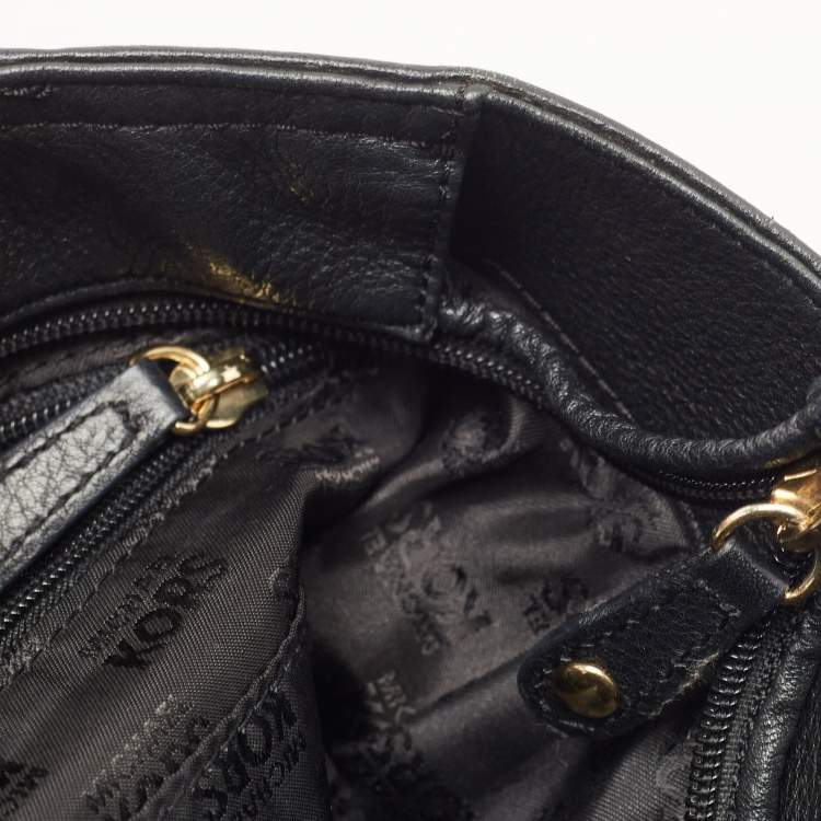 Pre Owned MICHAEL Michael Kors Black Leather Jet Set Chain Tote