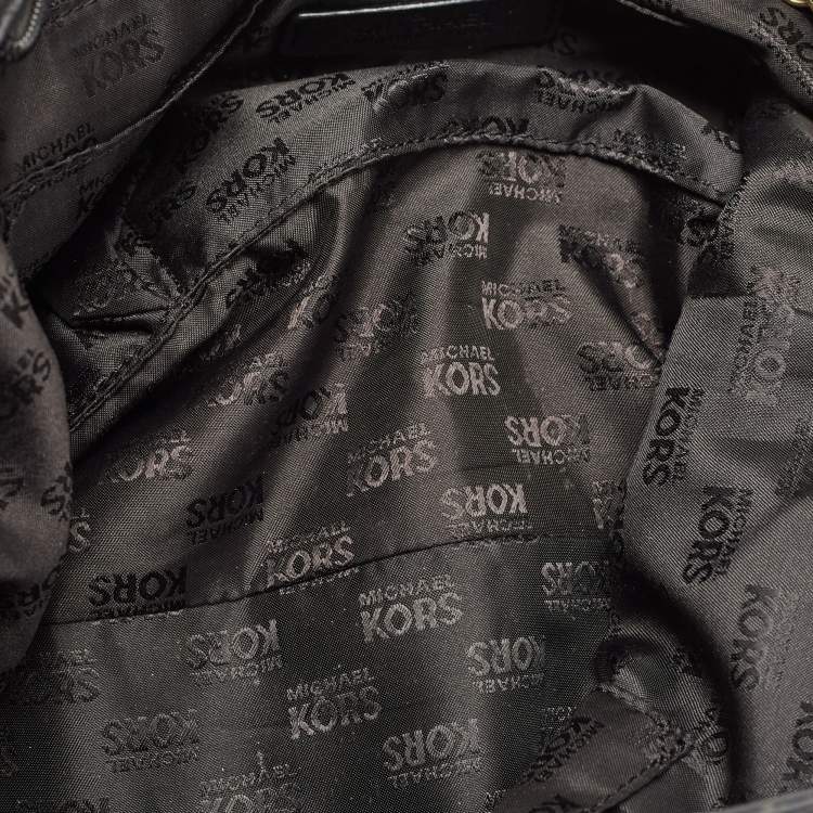 Pre Owned MICHAEL Michael Kors Black Leather Jet Set Chain Tote