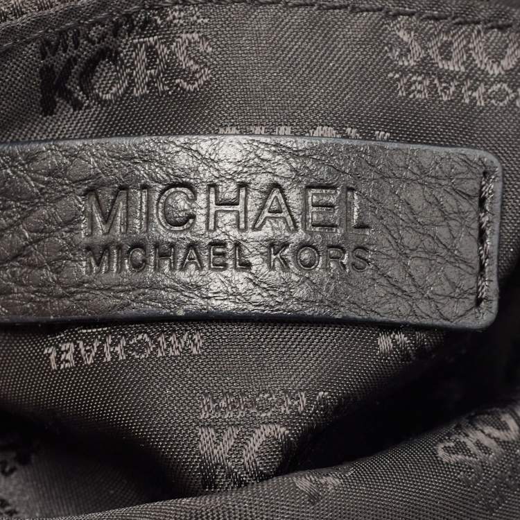 Pre Owned MICHAEL Michael Kors Black Leather Jet Set Chain Tote