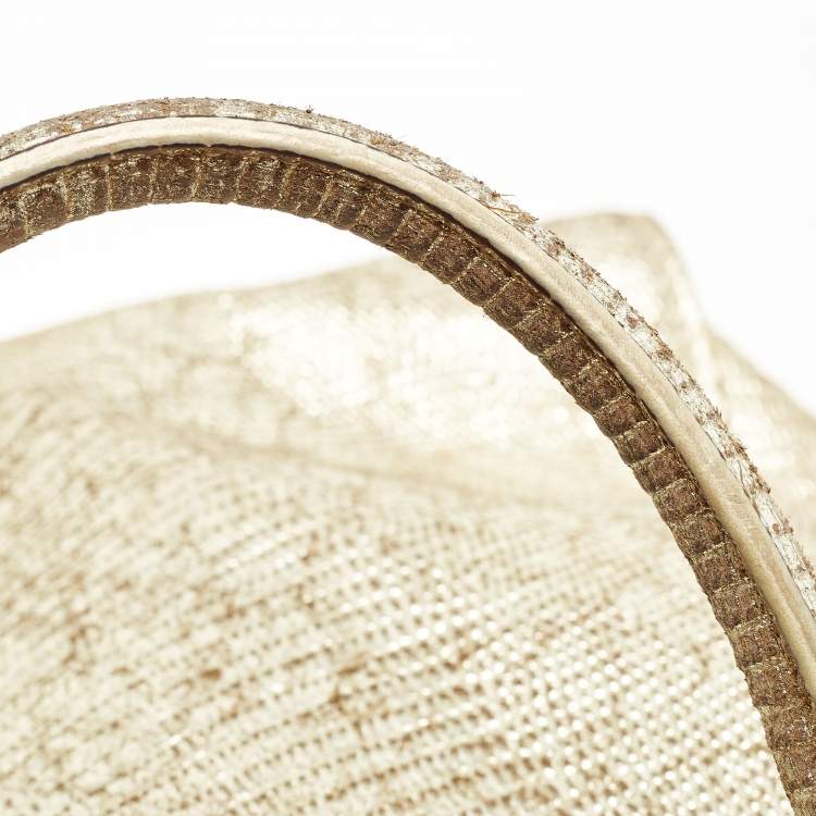 مملوكة مسبقًا Michael Kors Gold Lizard Embossed Leather Large Selma Satchel
