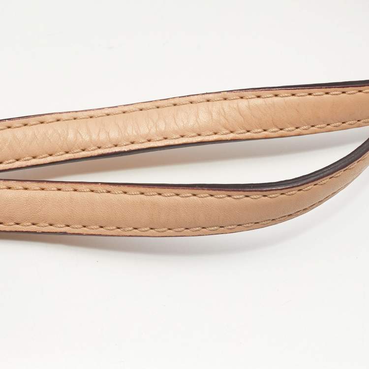 Pre Owned MICHAEL Michael Kors Dark Brown Signature Coated Canvas and Leather Jet Set Tote