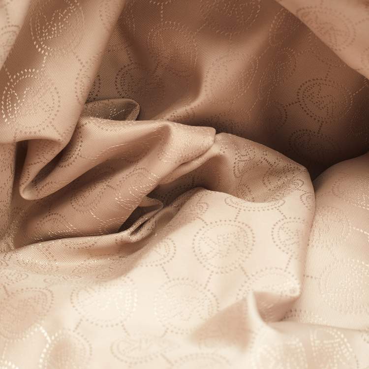 Pre Owned MICHAEL Michael Kors Dark Brown Signature Coated Canvas and Leather Jet Set Tote