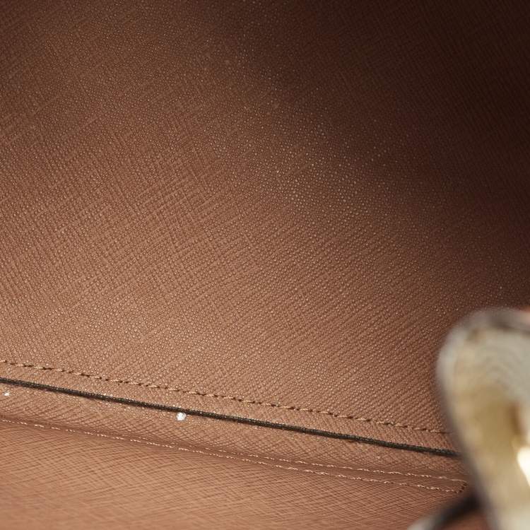 Pre Owned Michael Kors Olive Green Leather Medium Greenwich Bucket Bag