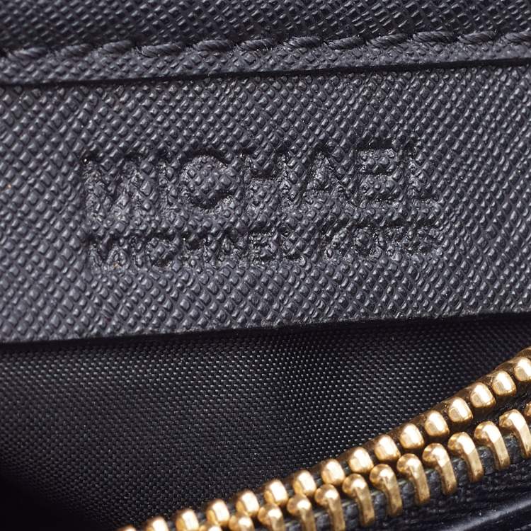 Pre Owned Michael Kors Black Saffiano Leather Portia Top Handle Bag