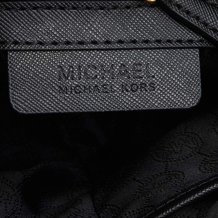 Pre Owned MICHAEL Michael Kors Black Saffiano Leather Hamilton East West Tote
