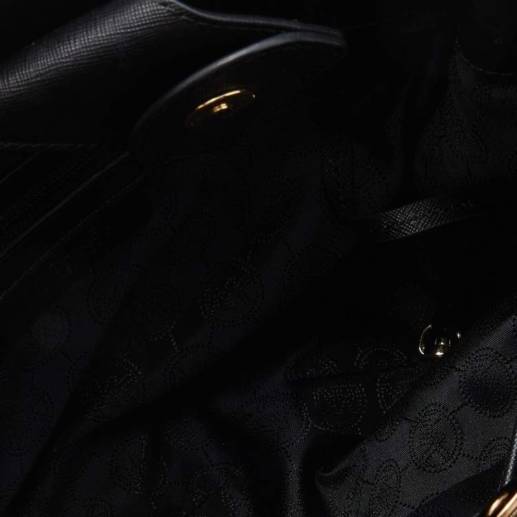 Pre Owned MICHAEL Michael Kors Black Saffiano Leather Hamilton East West Tote