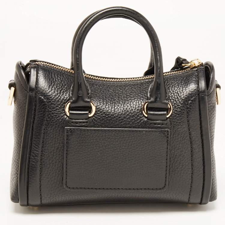 Pre Owned Michael Kors Black Leather Extra Small Carine Satchel