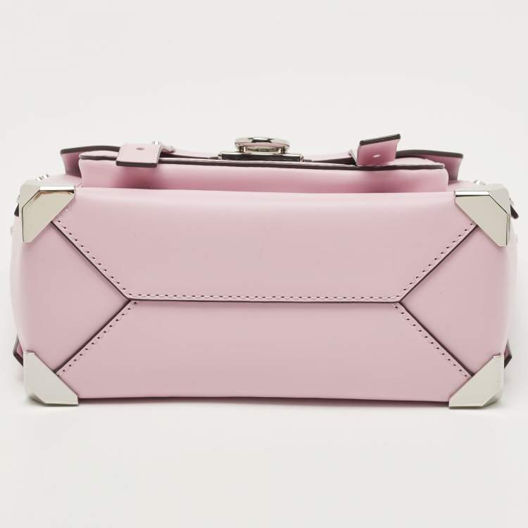 Pre Owned Michael Kors Lilac Leather Medium Manhattan Top Handle Bag