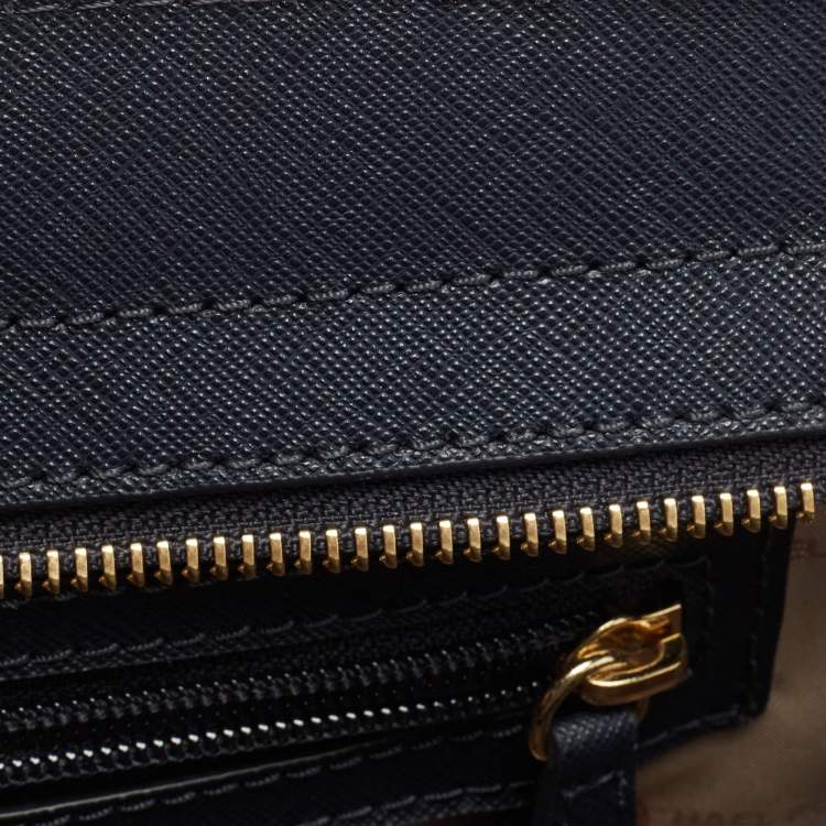 Pre Owned Michael Kors Navy Blue Saffiano Leather Medium Selma Tote