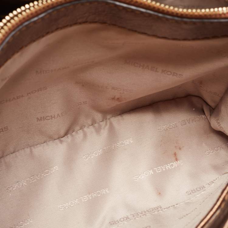 Pre Owned Michael Kors Bronze Quilted Leather Whitney Shoulder Bag