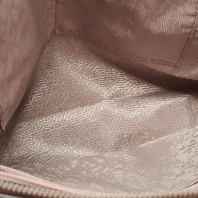 Pre Owned Michael Kors Pale Pink Leather Large Riley Satchel