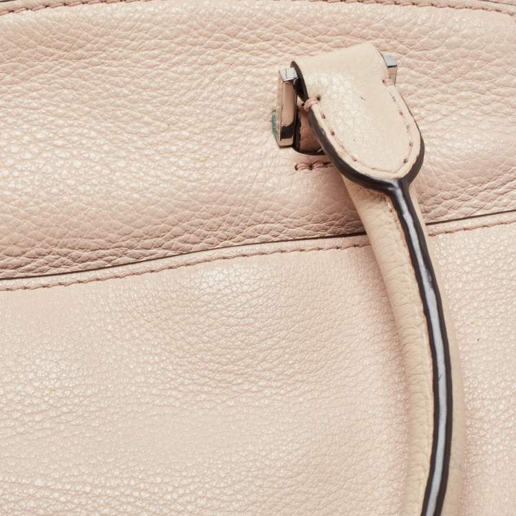 Pre Owned Michael Kors Pale Pink Leather Large Riley Satchel