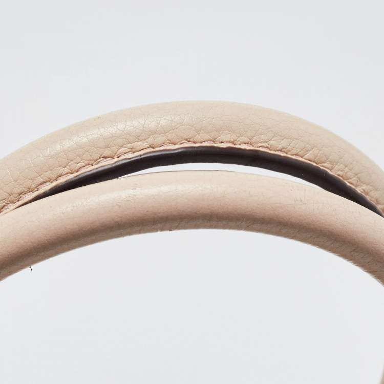 Pre Owned Michael Kors Pale Pink Leather Large Riley Satchel