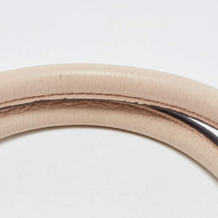 Pre Owned Michael Kors Pale Pink Leather Large Riley Satchel