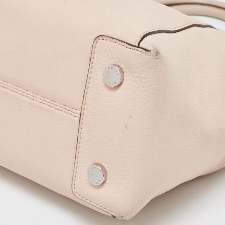 Pre Owned Michael Kors Pale Pink Leather Large Riley Satchel