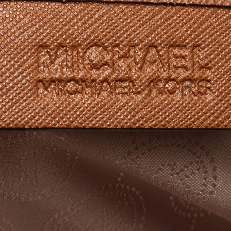 Pre Owned Michael Kors Brown Saffiano Leather Large Selma Satchel