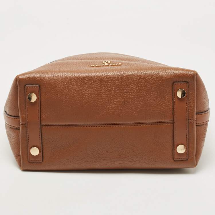 Pre Owned Michael Kors Brown Leather Lucy Hobo 