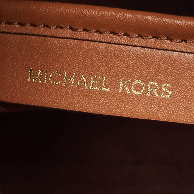 Pre Owned Michael Kors Brown Leather Lucy Hobo 