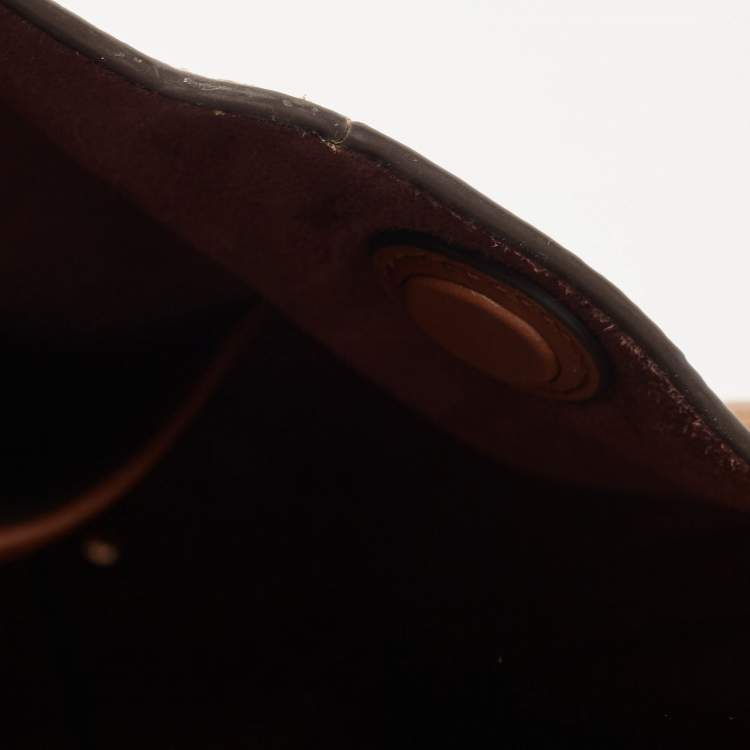 Pre Owned Michael Kors Brown Leather Lucy Hobo 